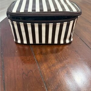 Striped Black and White Cosmetic Bag